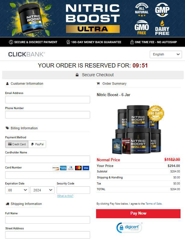 Nitric Boost Ultra - Secure checkout